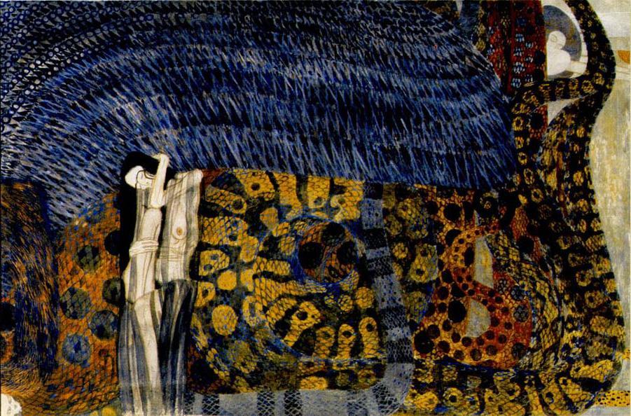 Gustav Klimt Entirety of Beethoven Frieze left6